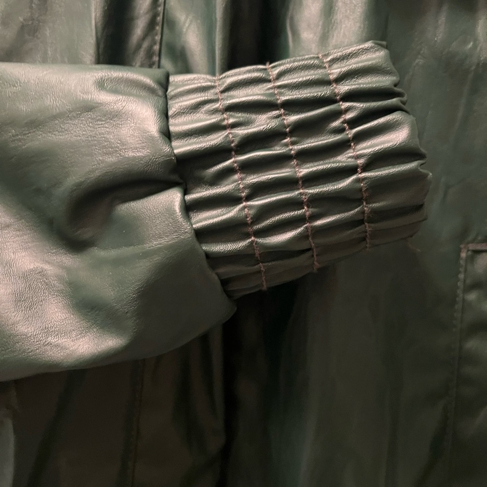 Green Faux Leather Jacket - Picture 6 of 11
